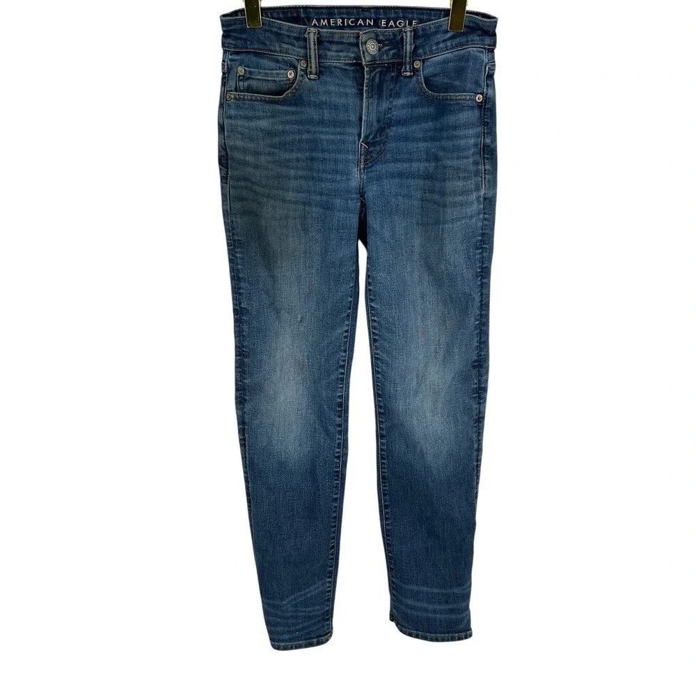 American Eagle Original Straight Airflex Jeans Blue Denim Mens 28x28‎